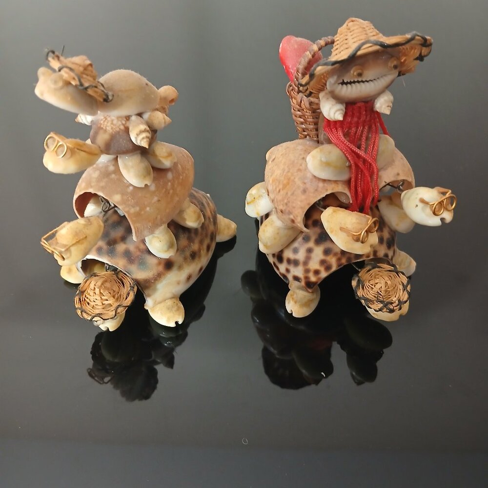 The 'Sea Shell Turtles'  These are decorative fun sea shells dressed as turtles